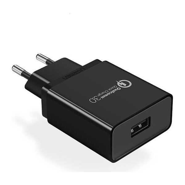 UGREEN Wall Charger UGREEN CD122, 18W, QC 3.0, USB (Black) 025783 έως και 12 άτοκες δόσεις