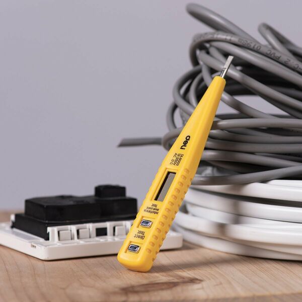 Deli Tools Voltage Tester 12-250V Deli Tools EDL8003 (yellow) 027142 έως και 12 άτοκες δόσεις