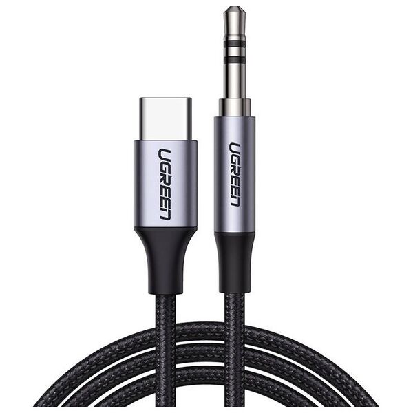 UGREEN USB-C cable UGREEN CM450 to 3.5mm AUX mini jack, 1m (black) 030434 έως και 12 άτοκες δόσεις