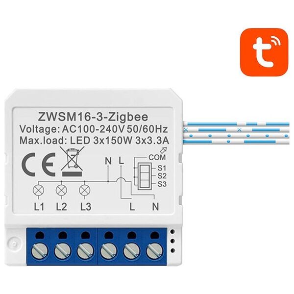 Avatto Smart Switch Module ZigBee Avatto ZWSM16-W3 TUYA 047974 έως και 12 άτοκες δόσεις