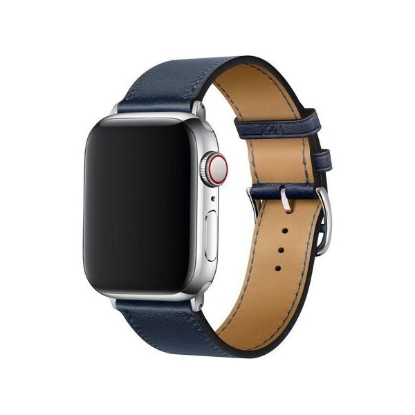 Λουράκι Devia Elegant PU Leather Apple Watch (38/ 40/ 41mm) Σκούρο Μπλε 6938595365430 έως και 12 άτοκες δόσεις