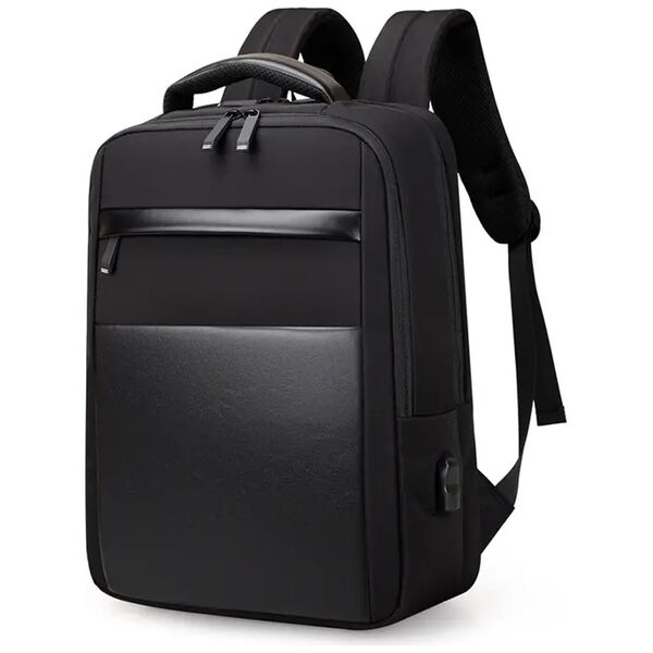 Laptop backpack No brand BP-12, 15.6", Μαυρο - 45301 έως 12 άτοκες Δόσεις