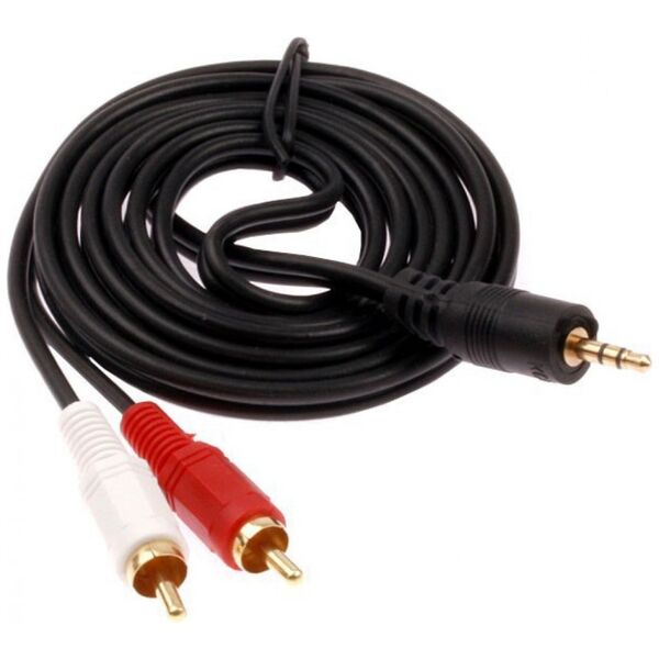 Καλώδιο Ήχου 3.5mm Μ / 2xRCA Μ, 3m, DeTech, High Quality - 18074