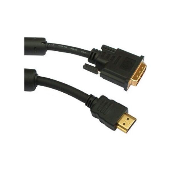 Καλώδιο DeTech HDMI σε DVI, 10m, Φερριτή, HQ, Μαύρο - 18192