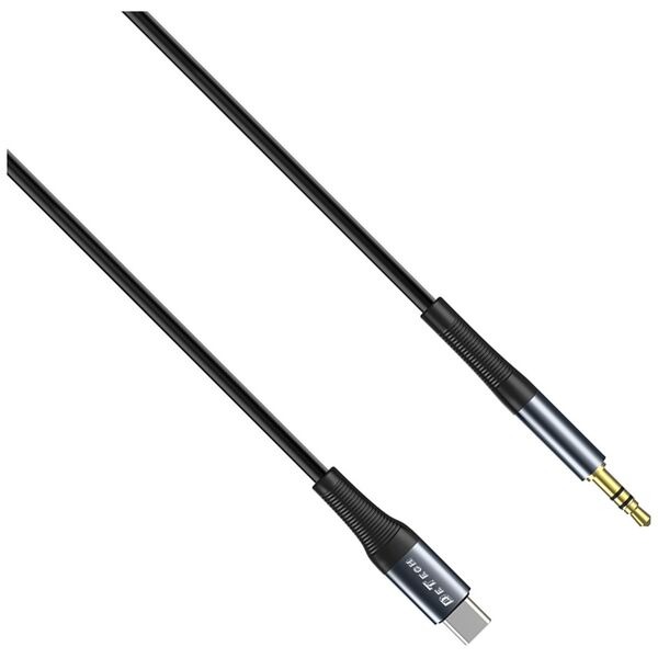 Καλώδιο ήχου DeTech DE-42CA, 3.5mm σε Type-C, 1.0m, Μαυρο - 40258