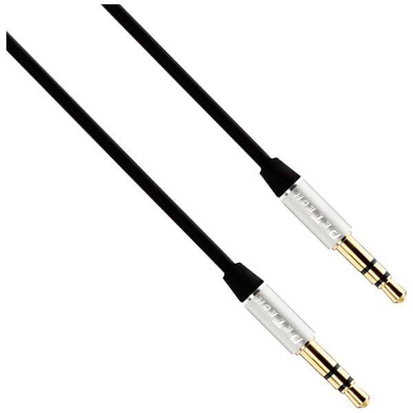 Καλώδιο ήχου DeTech DE-15AUX, υποδοχή 3.5mm, M / M, 1.0m, Μαύρο - 40273