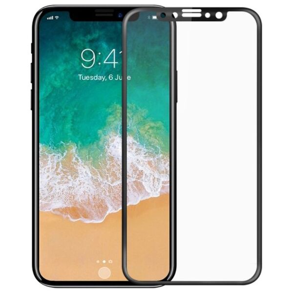 Προστατευτικό γυαλί Full 5D No brand, για το iPhone X / XS / 11 Pro, 0.3mm, Μαυρο - 52373