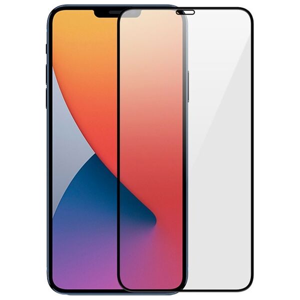 Γυαλί προστάτης DeTech, για iPhone 12 Mini, 5D Full Glue, 0.3mm, Μαυρο - 52646