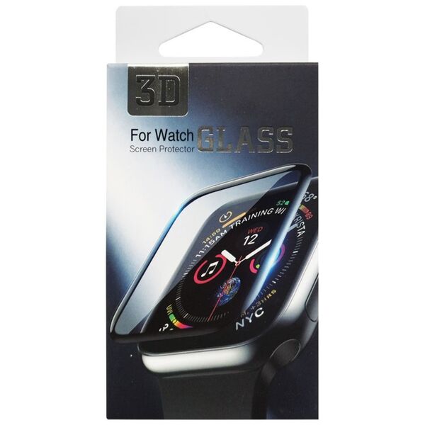 Tempered glass DeTech, για Apple Watch, 41mm, 3D Full Glue, 0.3mm, Μαυρο - 52715