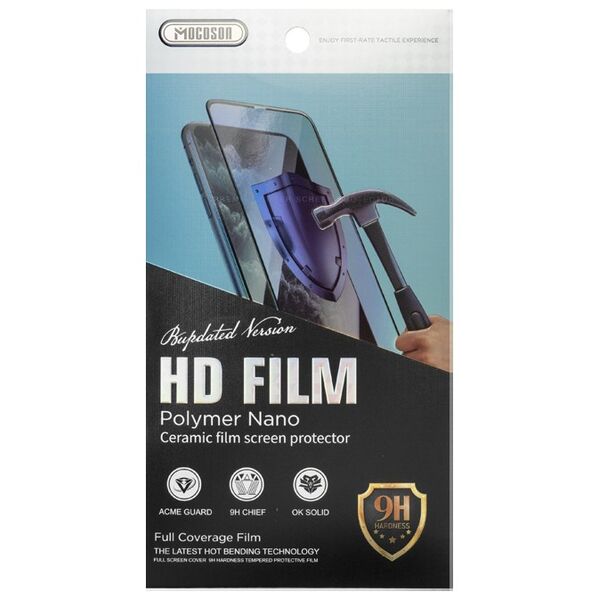 Screen protector Mocoson Polymer Nano Ceramic, Full 5D, για το iPhone XS Max, 0.3mm, Μαυρο - 52595