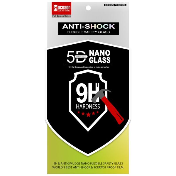 Tempered glass Mocoson Nano Flexible, Full 5D, για το iPhone 6, 0.3mm, Μαυρο - 52532