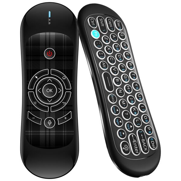 Wireless remote control No brand R2, Air mouse, USB 2.4GHz, Microphone, IR learning, Black - 13043 έως 12 άτοκες Δόσεις