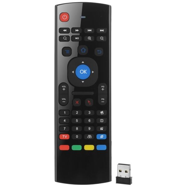 Wireless remote control No brand MX3, Air mouse, USB 2.4GHz, Microphone, IR learning, Black - 13048 έως 12 άτοκες Δόσεις