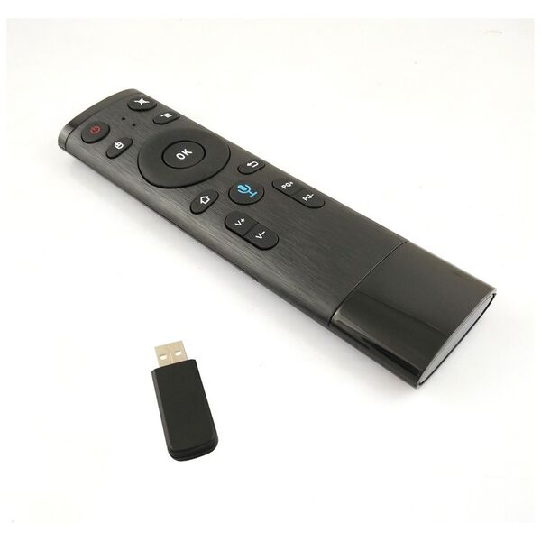 Wireless remote control No brand Q5, Air mouse, USB 2.4GHz, Microphone, IR learning, Black - 13054 έως 12 άτοκες Δόσεις