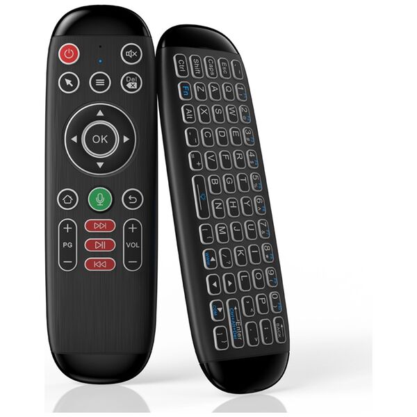 Wireless remote control No brand M6, Air mouse, USB 2.4GHz, Microphone, IR learning, Black - 13057 έως 12 άτοκες Δόσεις