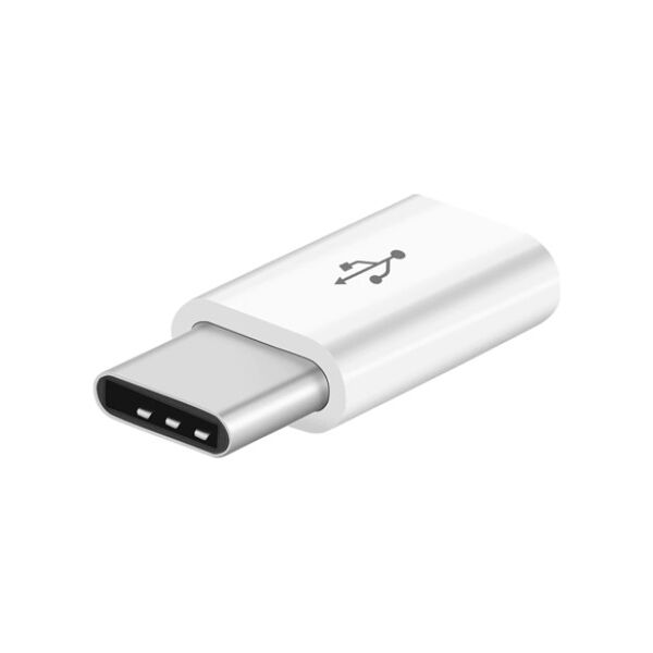 Προσαρμογέας No brand, Micro USB σε τύπο C, λευκό - 14977