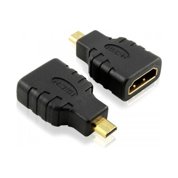 Αντάπτορας HDMI F - Micro Hdmi M, DeTech, Μαύρο - 17120