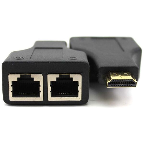 Extender HDMI μέσω LAN CAT-5e/6, OEM, Μαύρο - 17165
