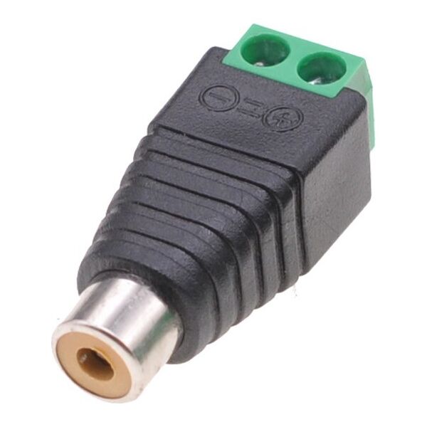 Connector DeTech, RCA F - Screw Terminal, 10pcs., Black - 17176