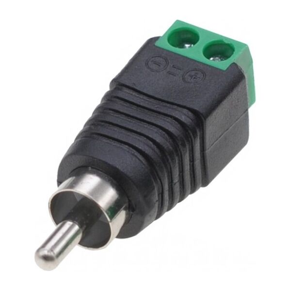 Connector DeTech, RCA M - Screw Terminal, 10pcs., Black - 17177