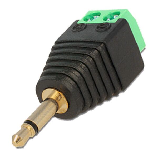 Connector DeTech, 3.5mm M - Screw Terminal, 10pcs., Black - 17178