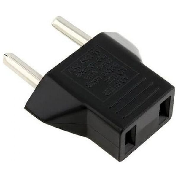 Adapter No brand BX-9619, US to EU, CEE 7/16, 220V, High Quality, Black - 17705