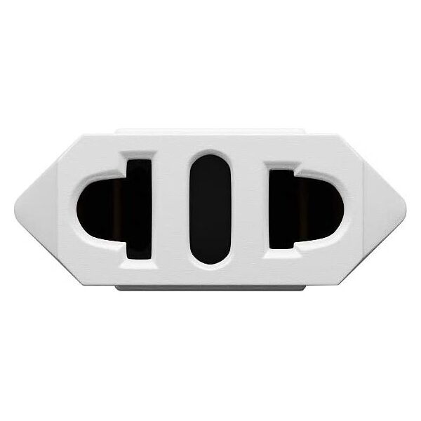 Adapter No brand, US to EU, 220V, 5 pieces, High Quality, White - 17710