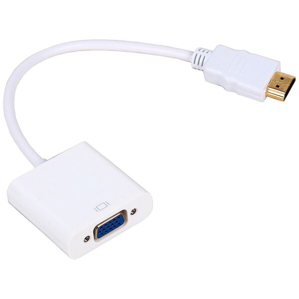 Μετατροπέας HDMI M - VGA F 0.15m, No brand, Λευκό - 18153