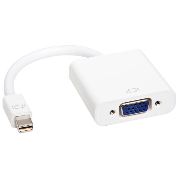 Μετατροπέας Mini DP M - VGA 10cm, DeTech, Λευκό - 18155