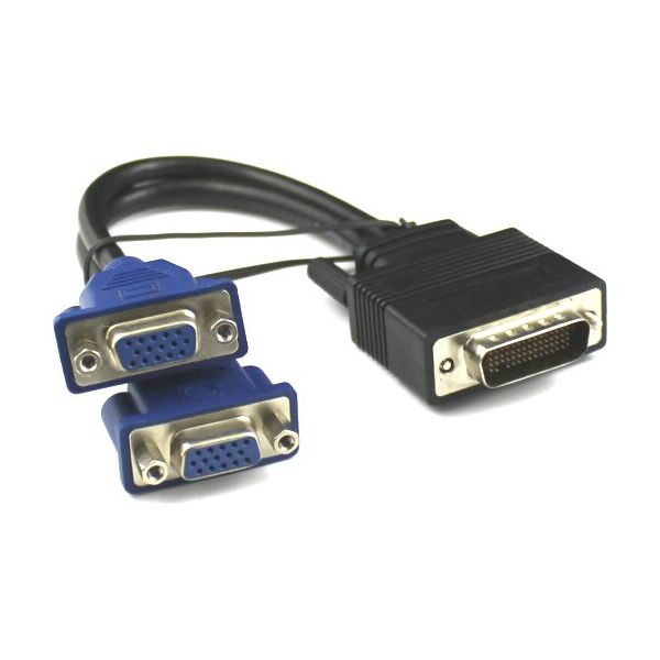 Μετατροπέας DVI 24+5 М σε 2xVGA F, DeTech, Μαύρο - 18251