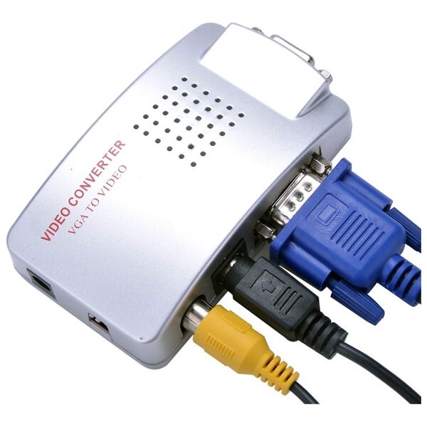 Μετατροπέας VGA σε AV/S-Video+VGA, ΟΕΜ, Ασημί - 18299