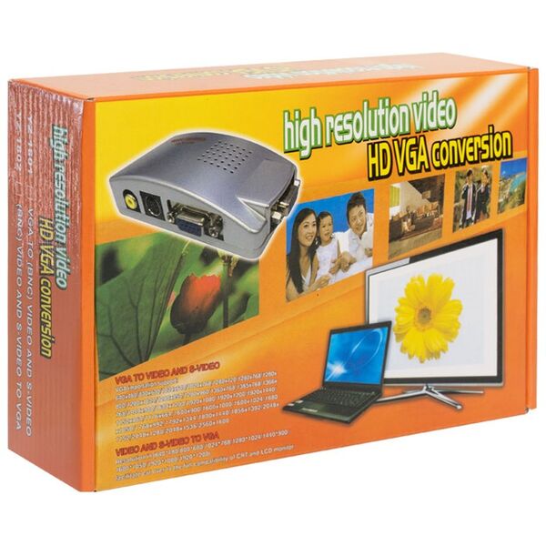 Μετατροπέας VGA σε AV/S-Video+VGA, ΟΕΜ, Ασημί - 18299