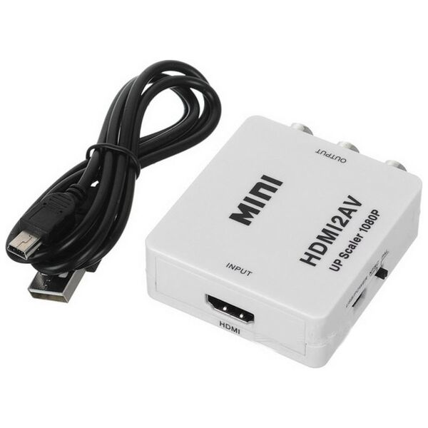 Μετατροπέας HDMI σε AV (3xRCA), OEM, Λευκό - 18301