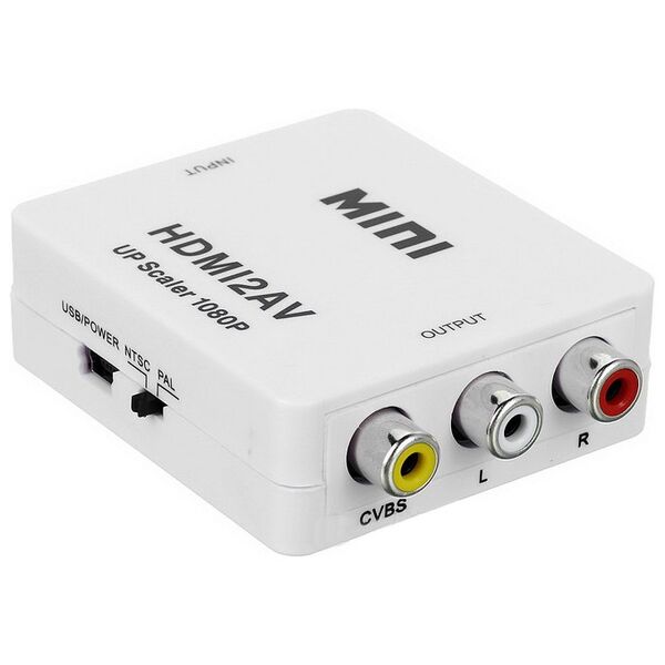 Μετατροπέας HDMI σε AV (3xRCA), OEM, Λευκό - 18301