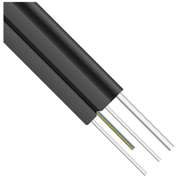 Fiber optic cable DeTech, FTTH, 4 cores, Outdoor, 2000m, Black - 18414