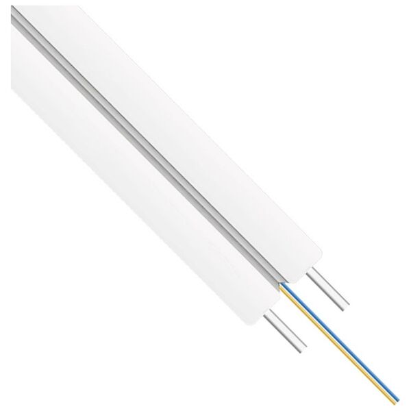 Fiber optic cable DeTech, FTTH, 2 cores, Indoor, 2000m, White - 18416