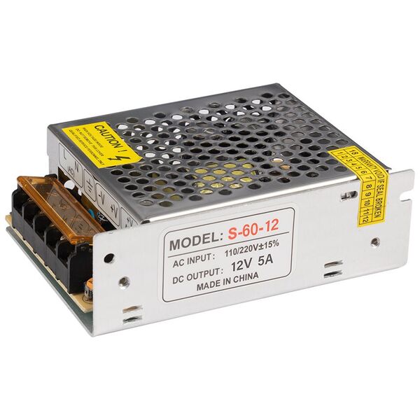 Τροφοδοτικό αυτονομίας No brand, 12V/5A, Γκρί - 337