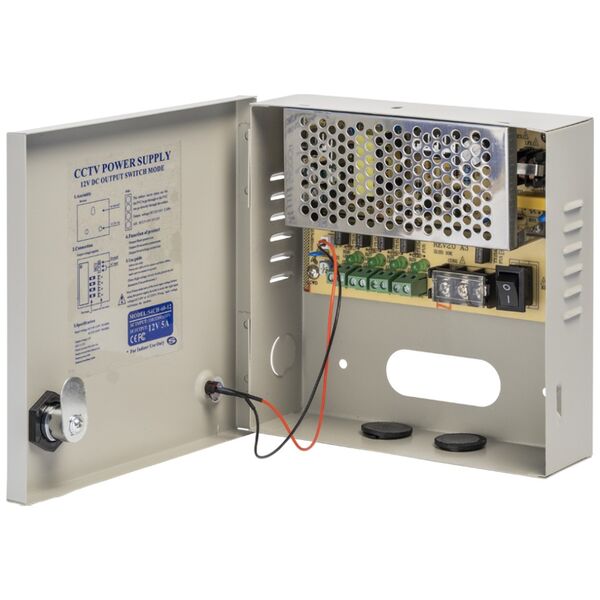 Τροφοδοτικό αυτονομίας No brand, 12V/5A, 4 Channel, Σε μεταλικὀ κουτἰ, Γκρί - 342