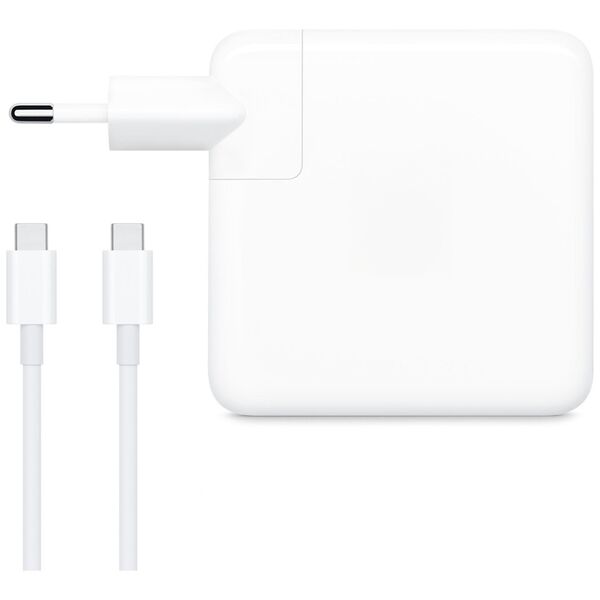 DeTech Τροφοδοτικό Ρεύματος, Για Apple, 61W, Type-C, Λευκο - 352