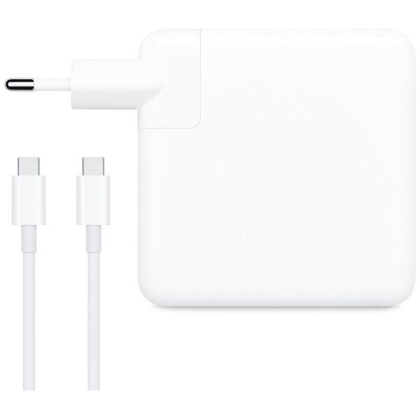 DeTech Τροφοδοτικό Ρεύματος, Για Apple, 87W, Type-C, Λευκο - 353
