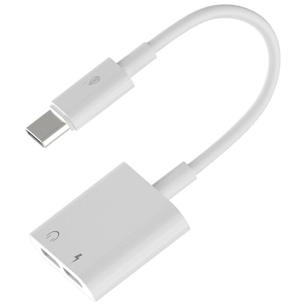 Προσαρμογέας One Plus NB1248, Type-C to  Type-C F + Type-C F, Λευκο - 40165