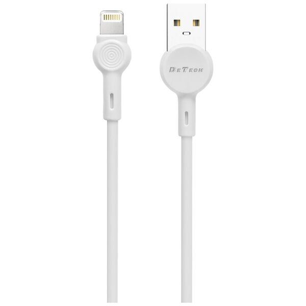 Кαλώδιο δεδομένων DeTech De-C35i, Lightning, 1.0m, Λευκό - 40189