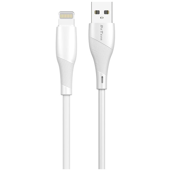 Кαλώδιο δεδομένων DeTech DE-44i3, Lightning, 3.0m, Λευκο - 40271