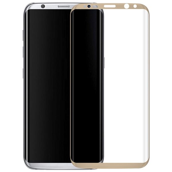 Πλήρες προστατευτικό γυαλί, No Brand, Για Samsung Galaxy S8, 0.3mm,  Χρυσός - 52290