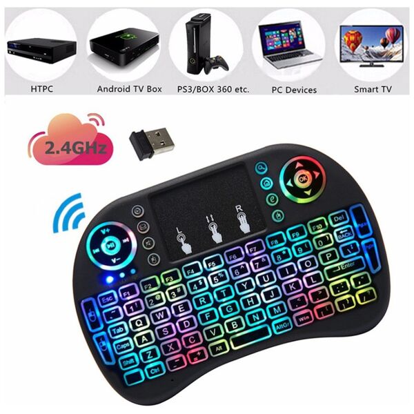 Mini keyboard No brand I8-L, Wireless, Touchpad, Black - 13053 έως 12 άτοκες Δόσεις