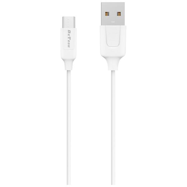 Φορτιστής δικτύου DeTech DE-32QCM, 18W, καλώδιο Micro USB, 2 x USB F, QC, λευκό - 40325