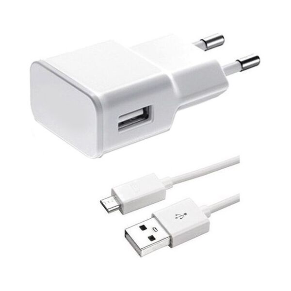 Φορτιστής δικτύου, No brand, 5V / 1A 220A, Universal, 1 x USB, καλώδιο Micro USB, λευκό - 14860