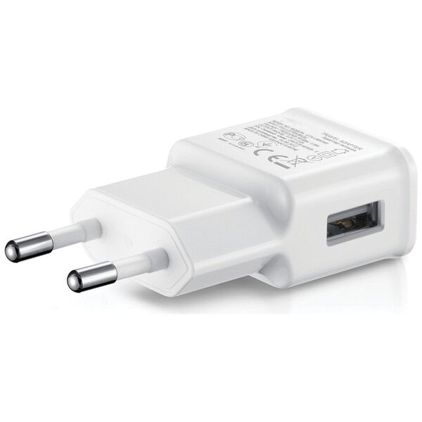 Φορτιστής δικτύου, No brand, 5V / 1A 220A, Universal, 1 x USB, καλώδιο Micro USB, λευκό - 14860
