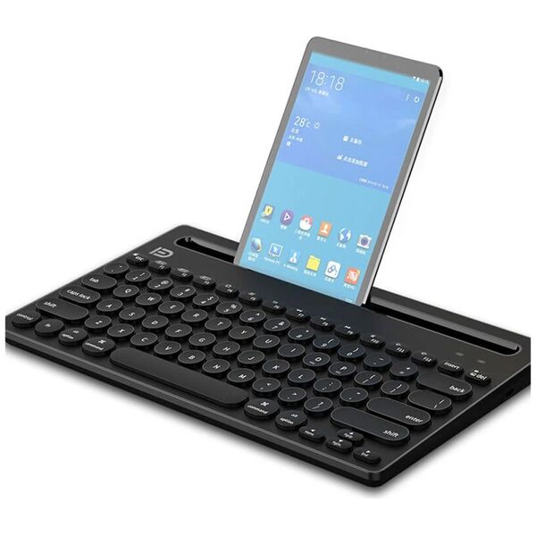 Πληκτρολόγιο Fude IK3381, Wireless, Bluetooth, Μπλε - 6129