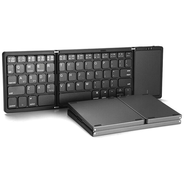 Πληκτρολόγιο No brand B089T, Touchpad, Foldable, Bluetooth, Μαυρο - 6171